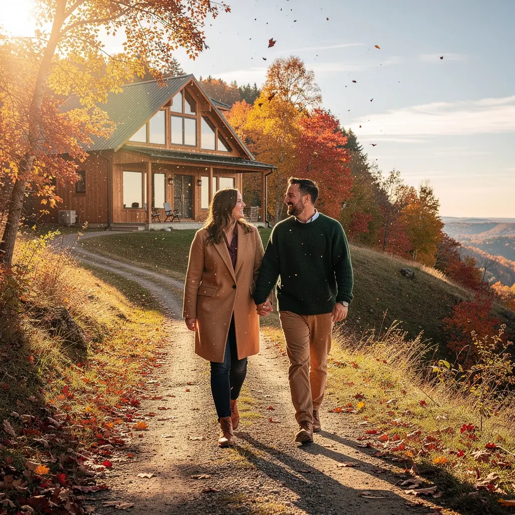 Современный интерьер в доме с террасами для отдыха на свежем воздухе.