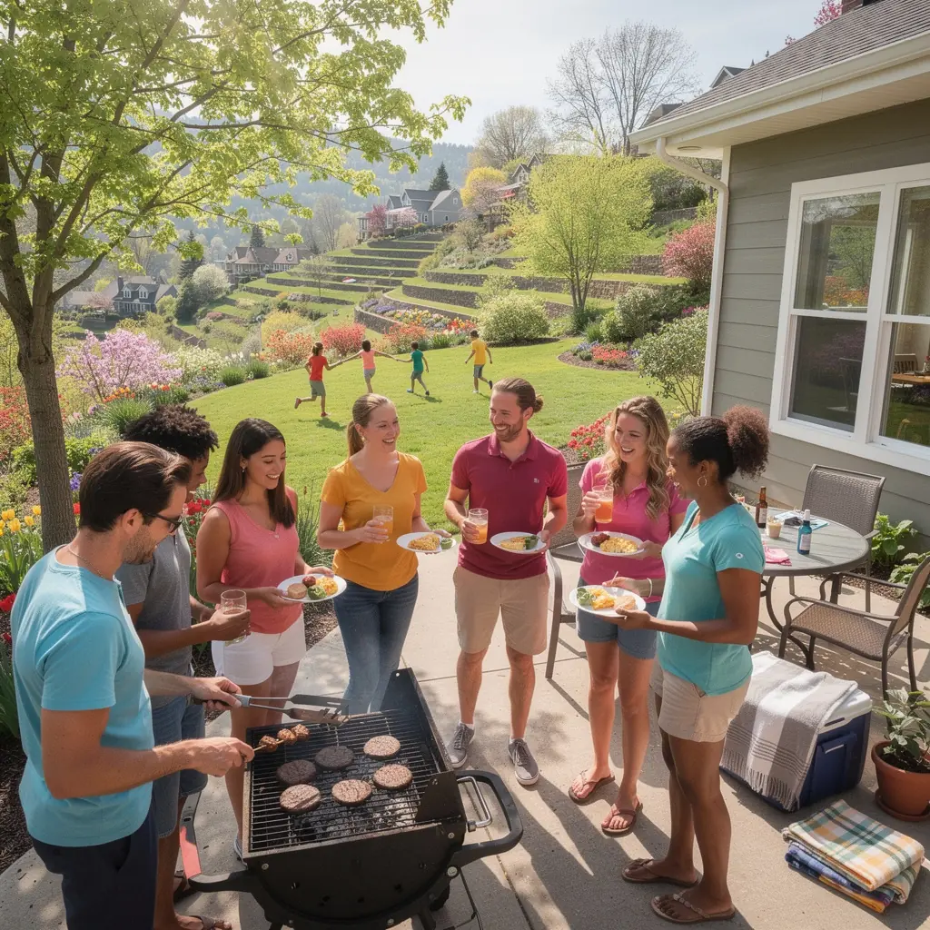Просторный балкон с панорамным видом на живописные окрестности.